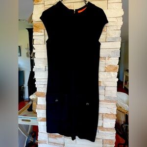 Blk sleeveless dress back zip